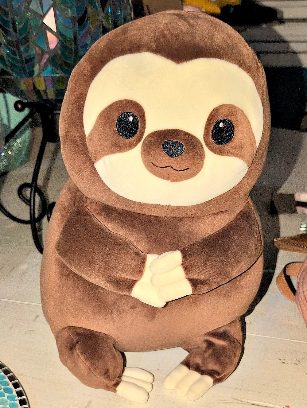 go! Kobiat Sloth Supersoft Plush! Sloth Plush Brown & Cream